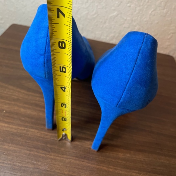 Forever 21 Blue Heels Size 10 - Picture 3 of 6